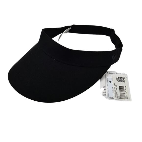 Lululemon Fast Paced Wide Band Running Visor Black Athleisure Running OS - Picture 1 of 5